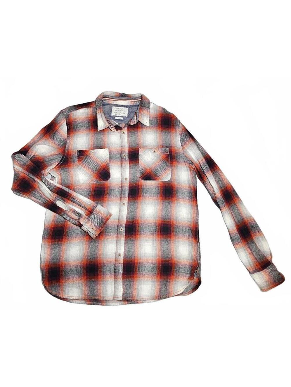 Denim & Flower Slim Fit Flannel Shirt XL - Cozy Plaid Classic